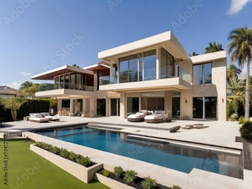 Luxury house in real estate sale or property