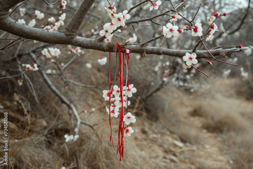 Martisor symbols adorning nature with the beauty of spring blooms