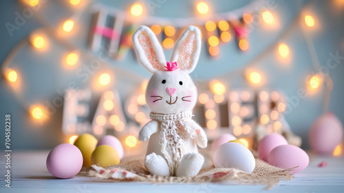 easter bunny with easter eggs © PixelGallery