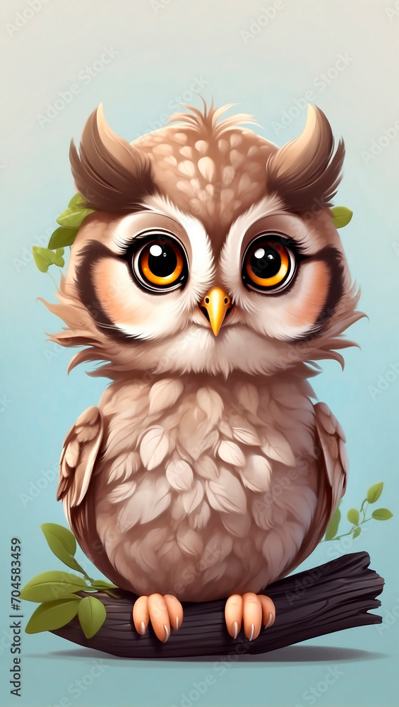 Fototapeta premium a beautiful little owl