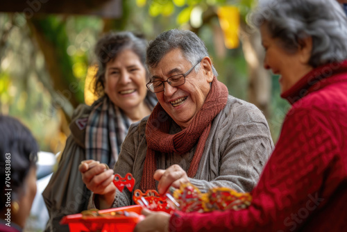 People celebrating Martisor together