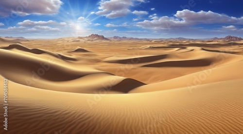 sand dunes in the desert, desert with desert sand, desert scene with sand, sand in the desert, wind in the desert © Gegham
