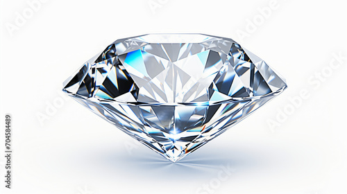Diamond isolated on white photo