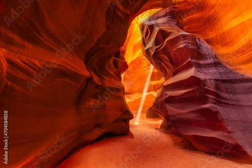 antelope canyon in arizona near page - art and travel concept 