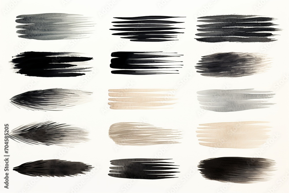 This set features abstract and precise black marker strokes, perfect for monochromatic themes. Each stroke is isolated on a transparent background, emphasizing their individuality and versatility in v This set features abstract and precise black marker strokes, perfect for monochromatic themes. Each stroke is isolated on a transparent background, emphasizing their individuality and versatility in v