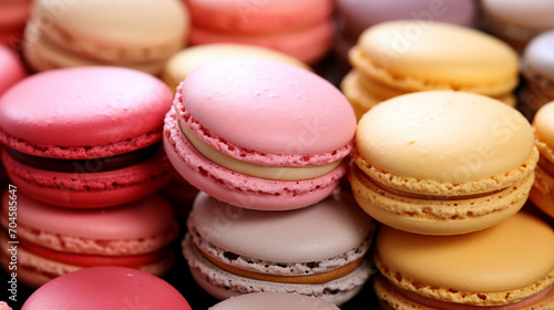 delicious and beautiful macaroons.Generative AI