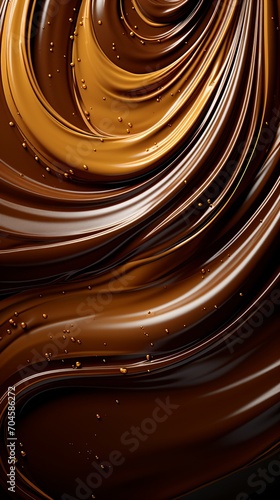  3D rendering of chocolate swirls