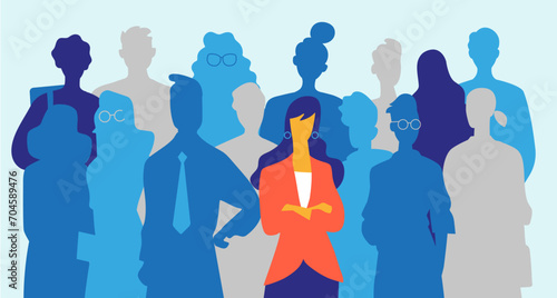 group of people with one person standing out from the rest