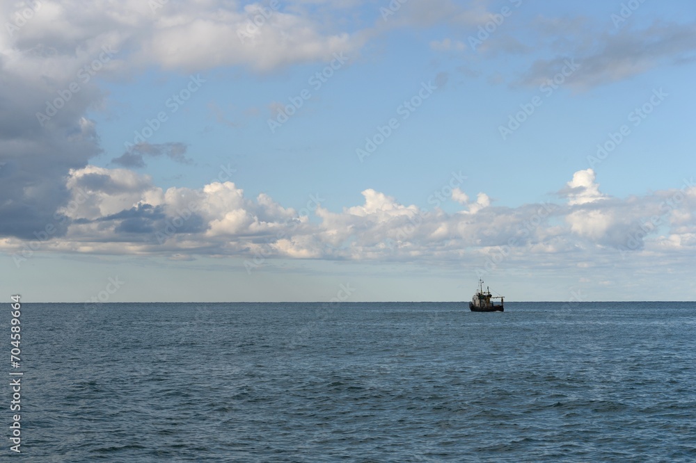Fishing vessel in the Black Sea near Bolshoy Utrish