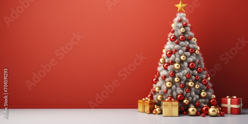 Festive tree and decorations