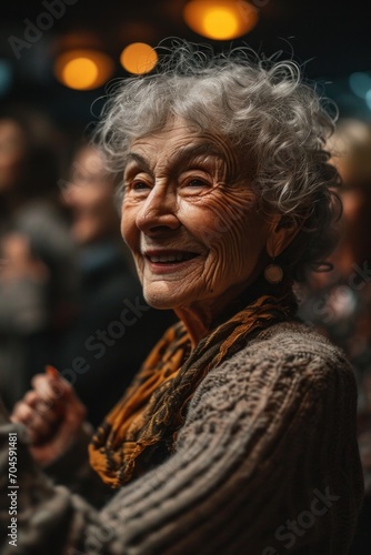 Joyful Senior Lady Enjoying Dance Class