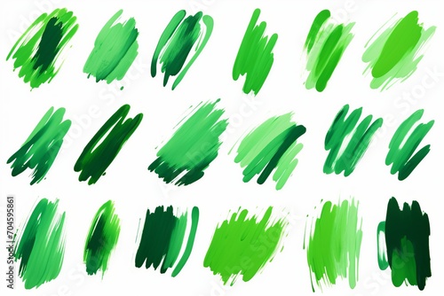 Explore this dynamic collection of green marker paint textures, featuring strokes that range from broad and bold to fine and intricate