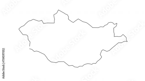 Animated sketch of the Mongolian map icon photo