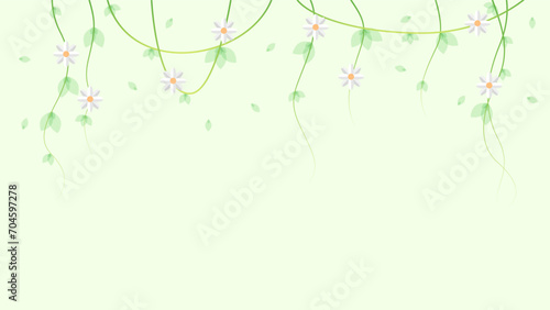 Light Abstract Nature Spring Summer Botanical Background Beautiful With Branches And Flowers Decoration Wallpaper Vector Design Style