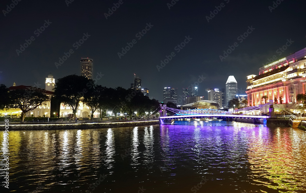 Ville de Singapour by night Ville de Singapour by night