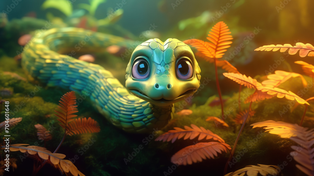 a beautiful colored snake crawls against the background of the forest, grass, nature, serpentine, reptiles, scales, eyes, head, plants, soil, python, skin, symbol of 2025 a beautiful colored snake crawls against the background of the forest, grass, nature, serpentine, reptiles, scales, eyes, head, plants, soil, python, skin, symbol of 2025