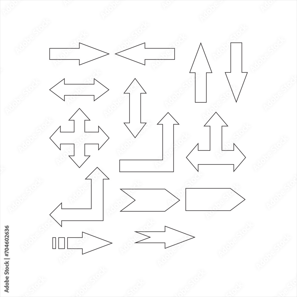 Illustration vector graphics of arrows icon