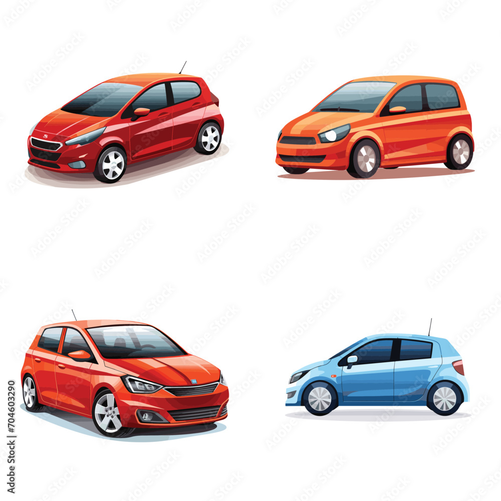 Fototapeta premium set of car icons