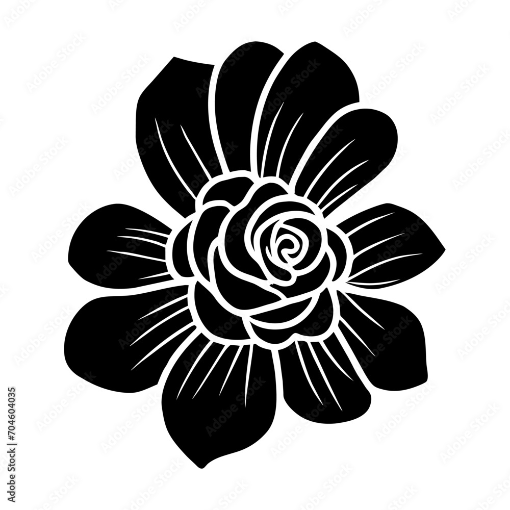 Hand drawn simple flower illustration Hand drawn simple flower illustration