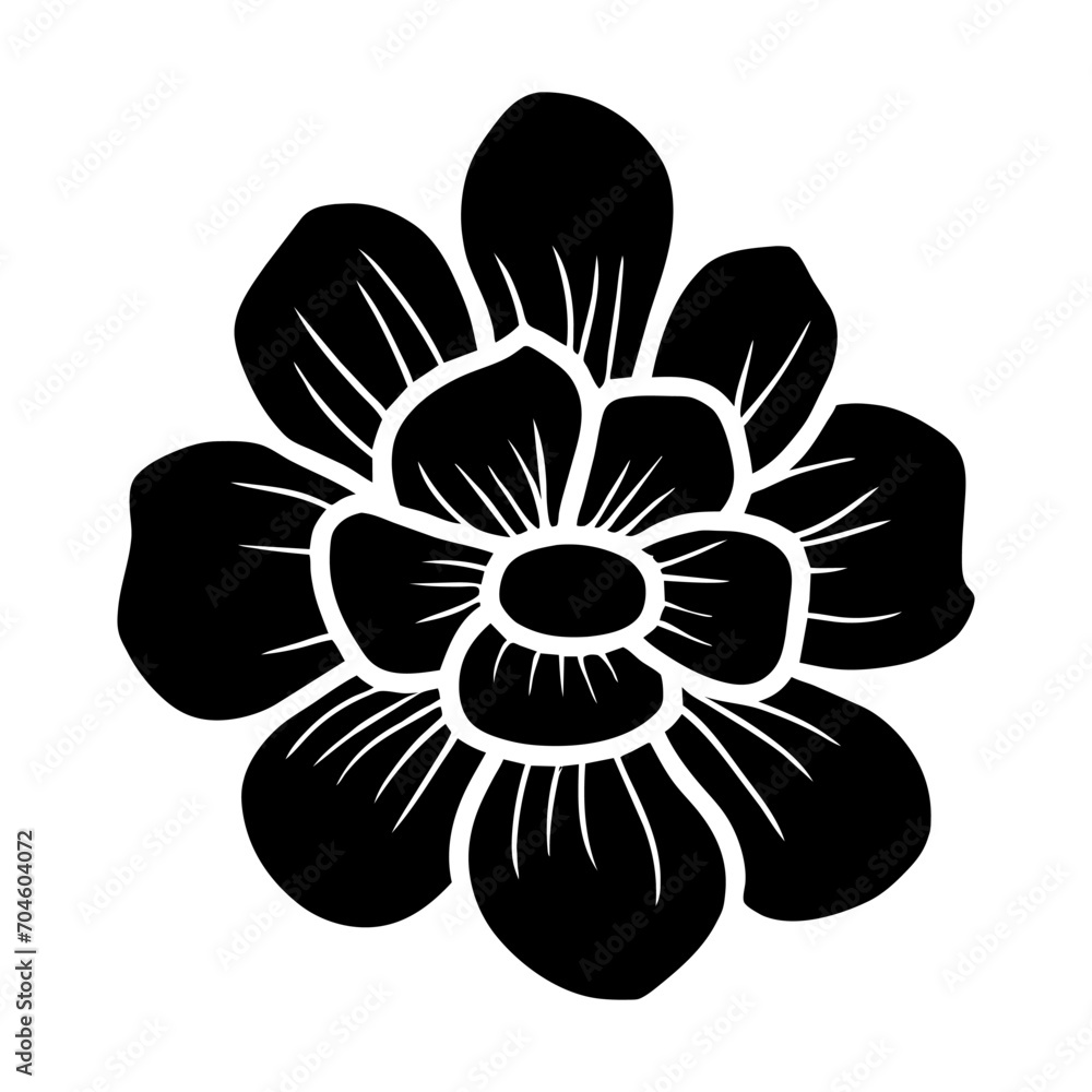 Hand drawn simple flower illustration Hand drawn simple flower illustration