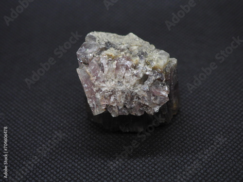 Crystalline aragonite stone on an eye-catching background