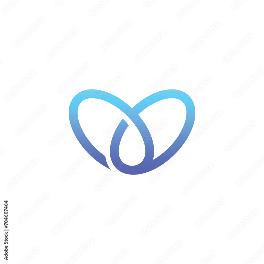 M heart logo design and amblem, vetor art M heart logo design and amblem, vetor art