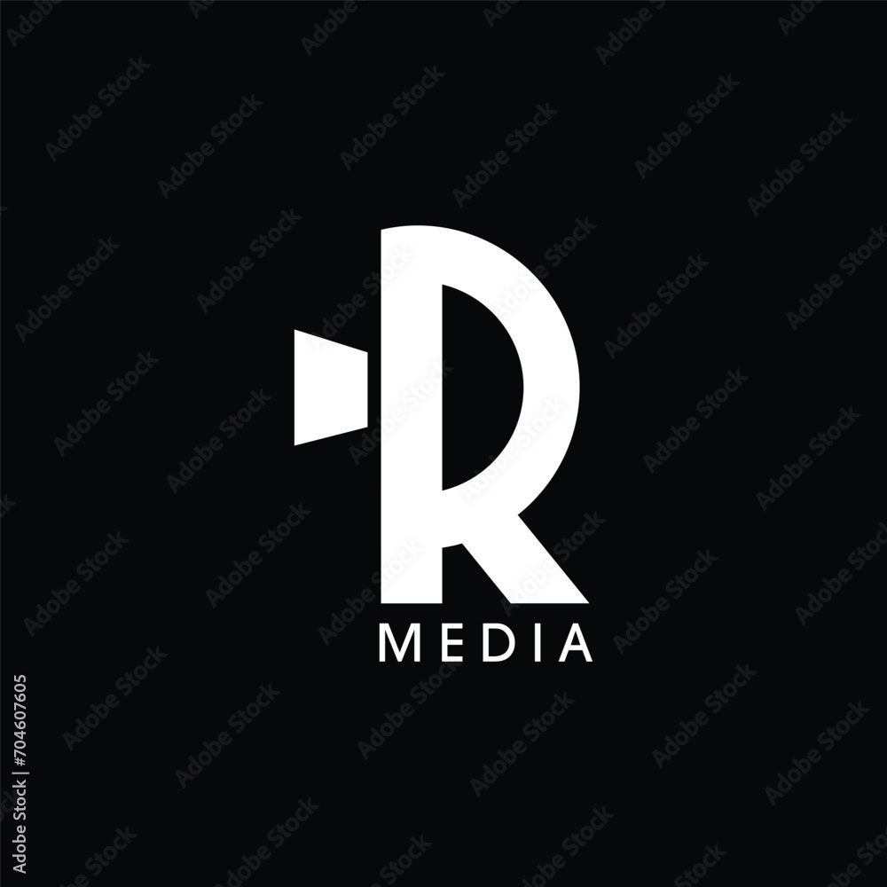 R camera logo design, emblem, monogram R camera logo design, emblem, monogram
