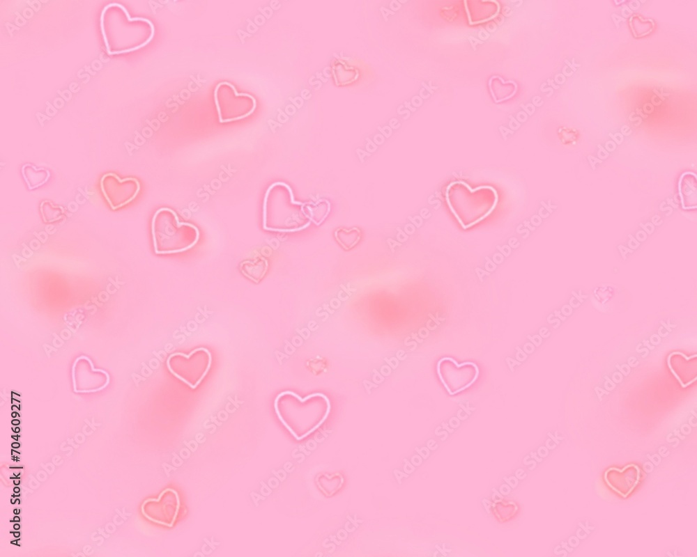pink background with hearts for valentine's day