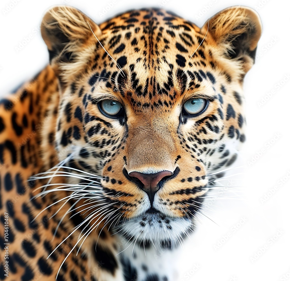 Leopard's head and fur on a transparent background
Leopard's head and fur on a transparent background