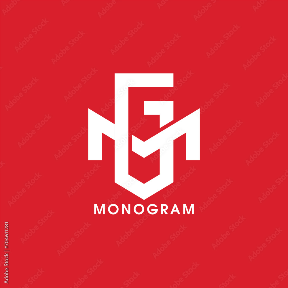 GM and MG logo design, monogram, letter, vector GM and MG logo design, monogram, letter, vector