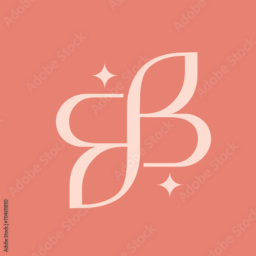 Elegant BB Letter Linked Monogram Logo Design