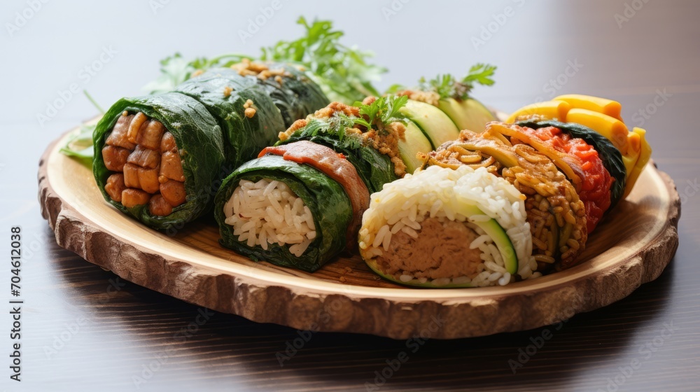Arem-Arem Sambal Tempe, is rice cake filled with spicy tempe. Neural network AI generated art Arem-Arem Sambal Tempe, is rice cake filled with spicy tempe. Neural network AI generated art