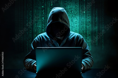 Cybersecurity cybercrime on internet scam for network business. Hacker scam photo