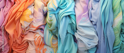 Pastel fabric abundance