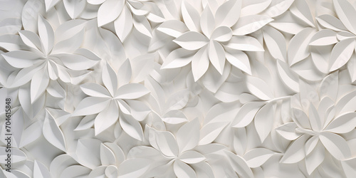 background,textured white multi-layered terry flowers with 3d elements,banner base,floral multi-layered photo