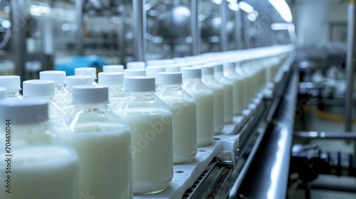 Kefir production in a factory using modern technology