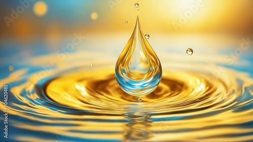 water splash A water drop icon with ripples, representing the sound and the vibration of water. The water is yellow