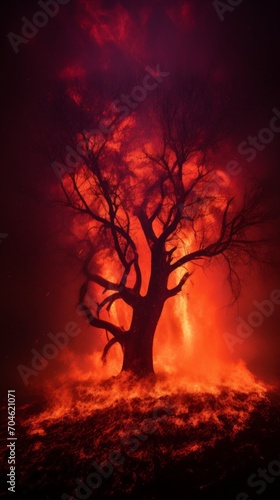 A Burning Tree in the Center of a Field