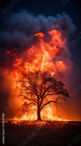 Tree Engulfed in Flames © cac_tus