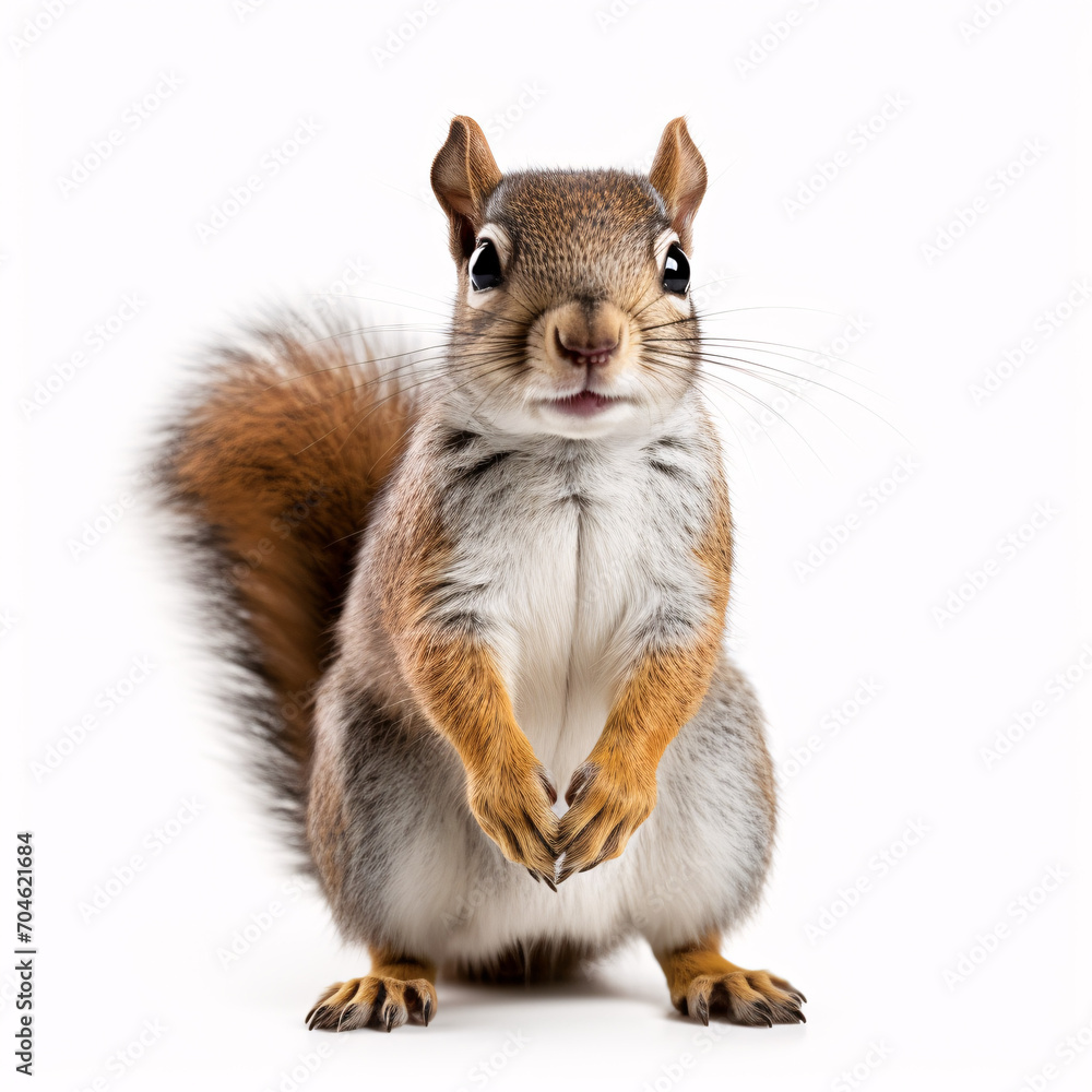 Fototapeta premium squirrel on white background isolated