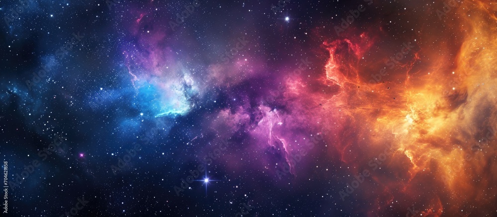 Impressive Nebula Presentation in Outer Space.