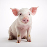 pig on white background isolated