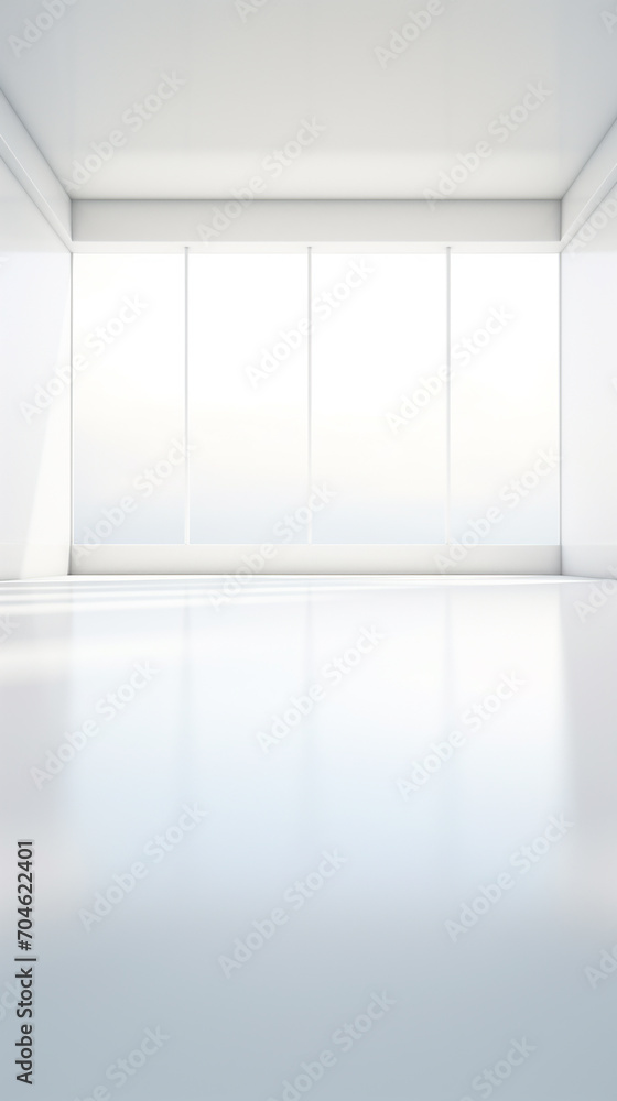 Empty white room with light from the window Empty white room with light from the window
