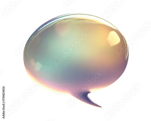 Bubble message, 3d online chat with speech or talk object for social media post.