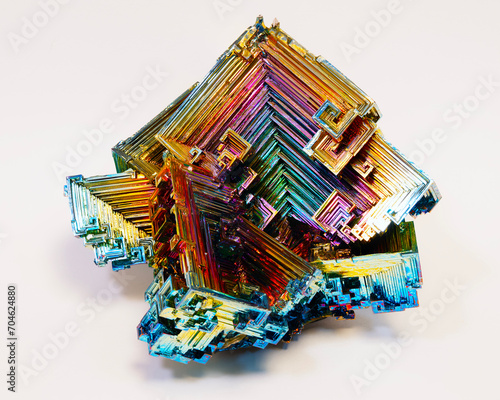 Bismuth crystal close-up