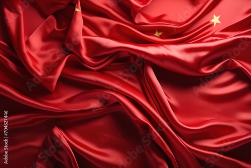 Red Chinese Flag with Five Gold Stars