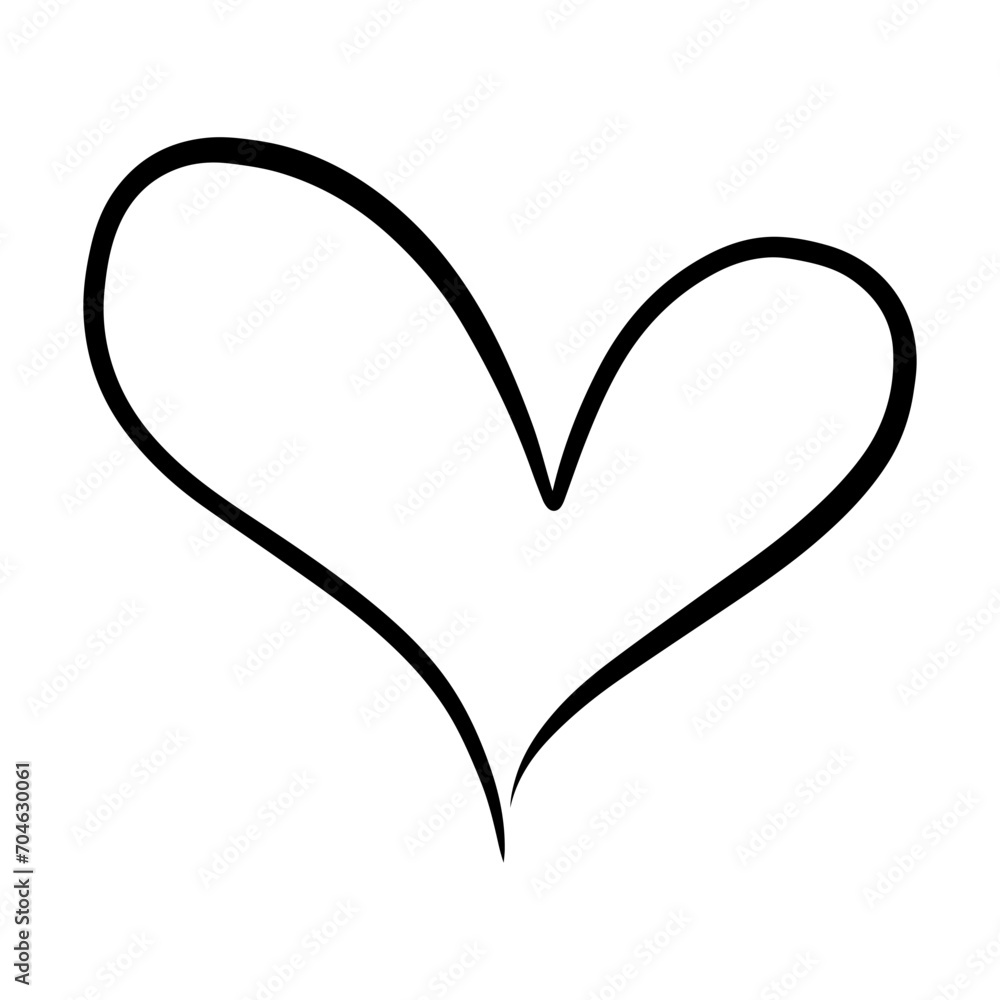 Heart symbol icon, hand drawn element of love and romantic doodle art illustration
Heart symbol icon, hand drawn element of love and romantic doodle art illustration