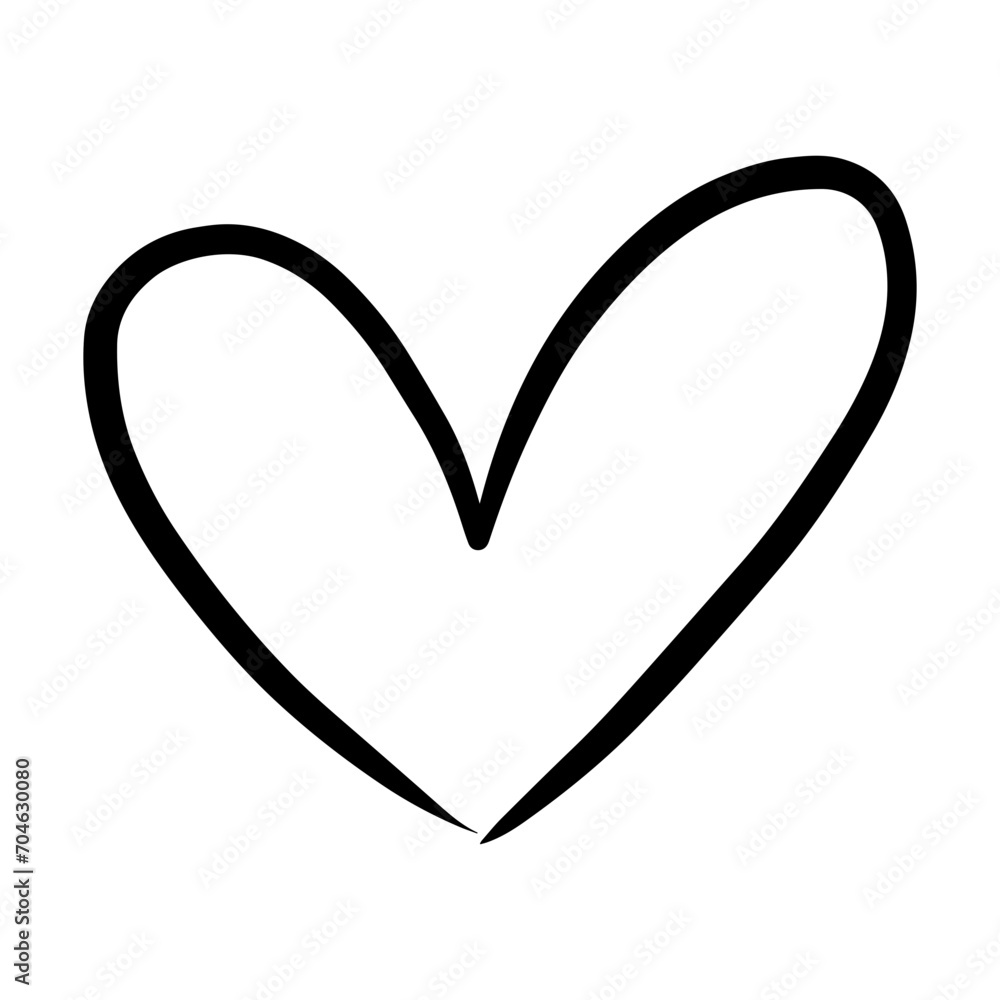 Heart symbol icon, hand drawn element of love and romantic doodle art illustration
Heart symbol icon, hand drawn element of love and romantic doodle art illustration