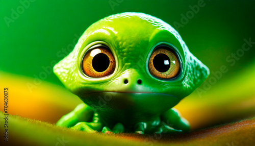 Cute Baby Green Martian Alien