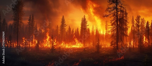 Forest fire disaster